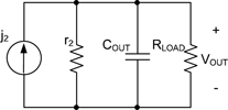 Figure 3. DCM boost converter AC equivalent model at output